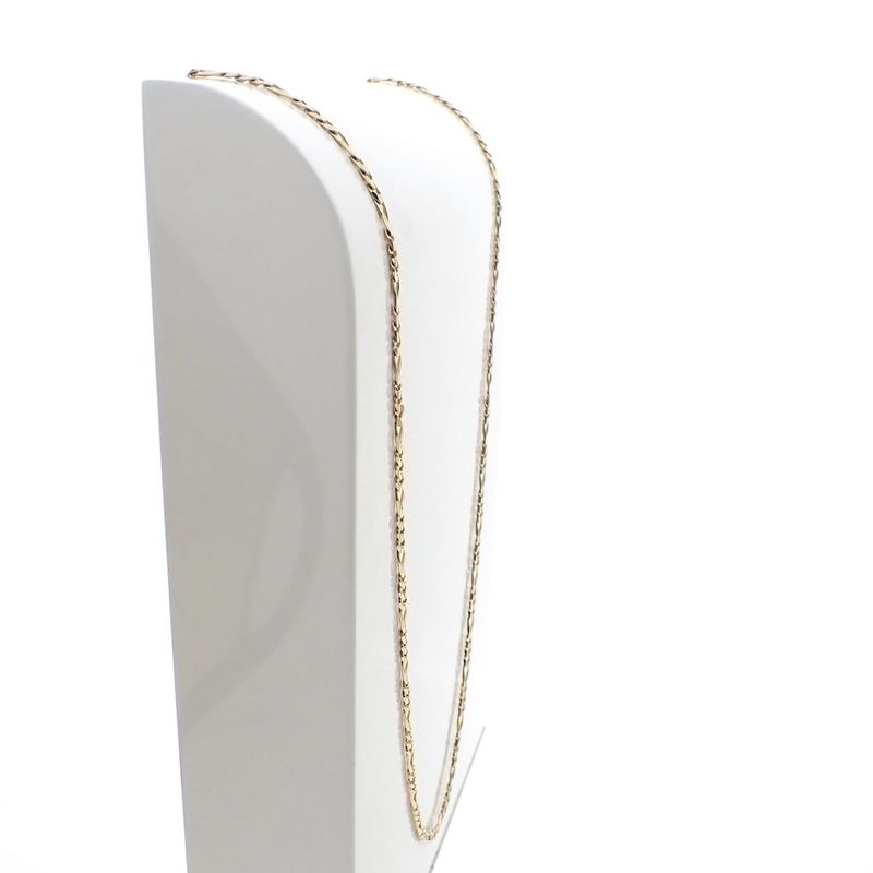 Image 7 of Gold long Figaro link chain