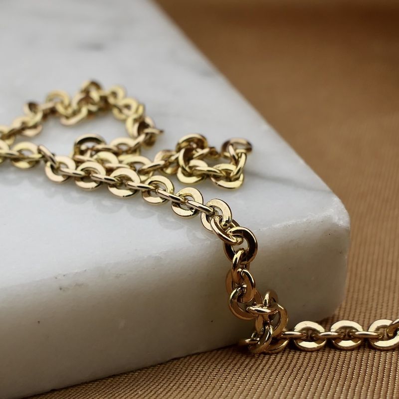 Image 6 of Gold anchor link bracelet