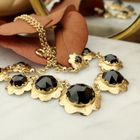 Image 2 of Antique gold necklace with garnet | 43.5 cm