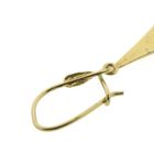 Image 6 of Vintage gold earrings with dark red stone