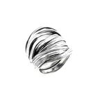 Image 1 of Wide silver spaghetti ring