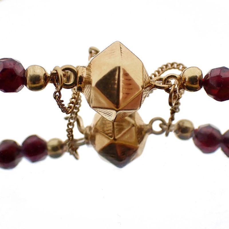 Image 2 of Antique garnet necklace/saucer with gold clasp