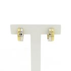 Image 1 of Two-tone gold hinged hoop earrings; Ø 14.7 mm