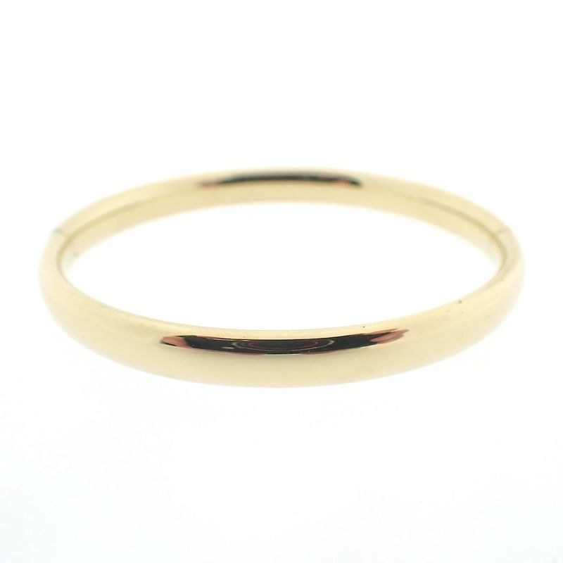 Image 1 of Gold smooth slave bracelet; Ø 60 mm
