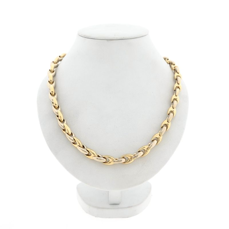 Image 1 of Bicolor Gold Link Necklace