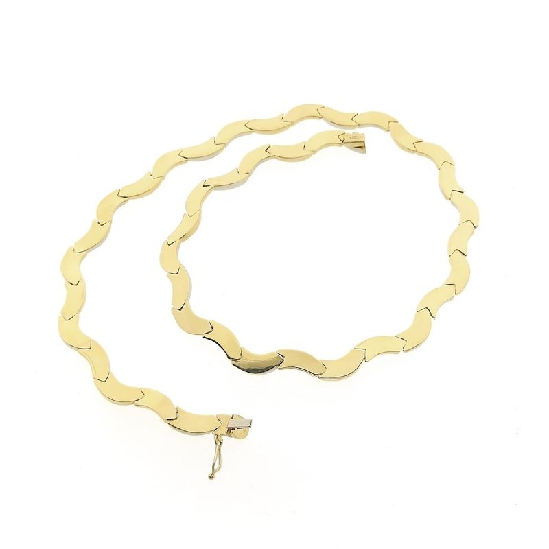 Image 7 of Two-tone gold fantasy link chain | 44 cm