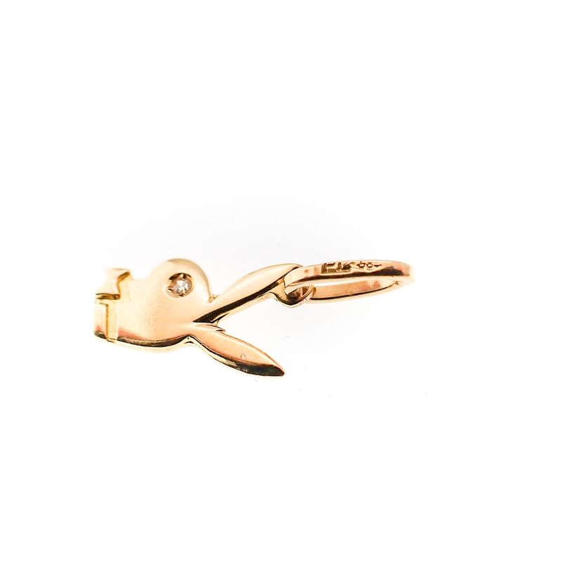 Image 3 of Gold Playboy bunny pendant