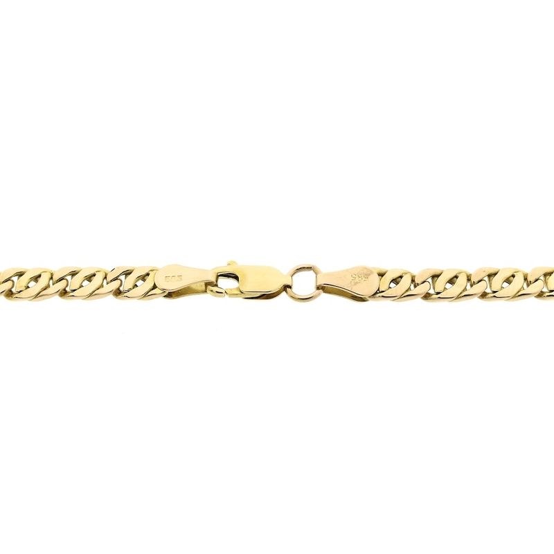 Image 5 of Gold flat gourmet link chain | 50.5 cm