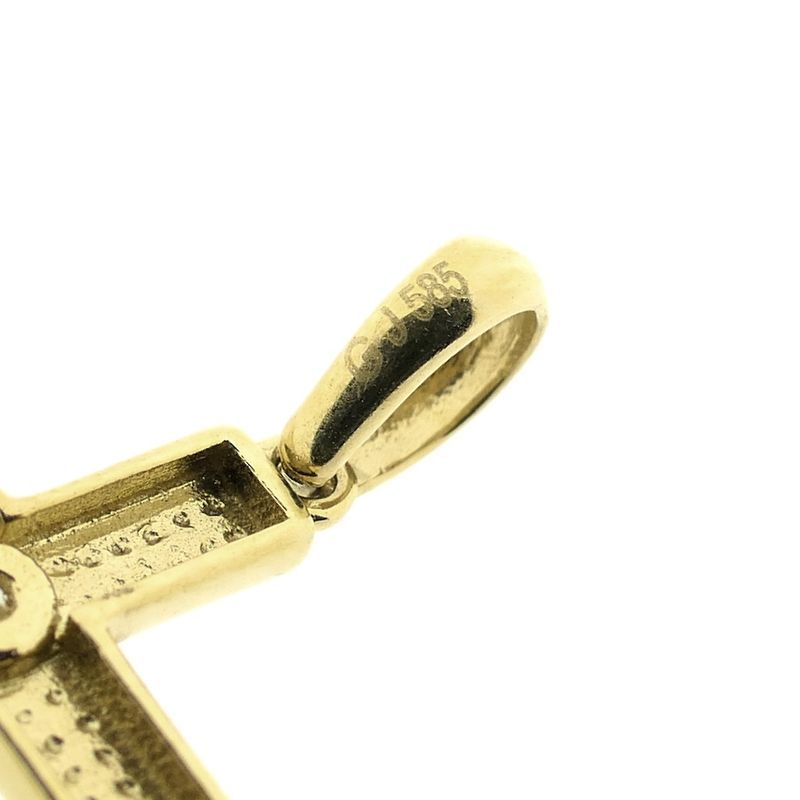 Image 8 of Gold cross with zirconia