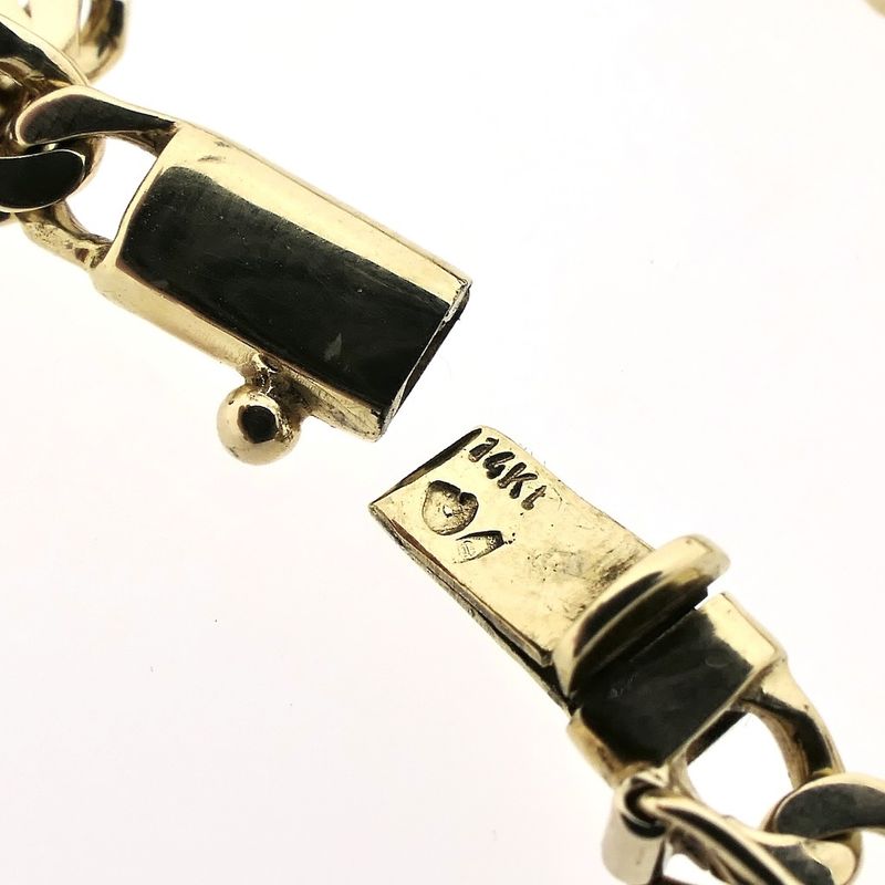 Image 6 of Gold gourmet link chain | 52 cm