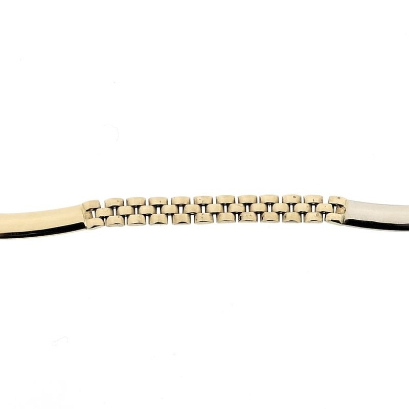 Image 3 of Bicolor gold panther link necklace.