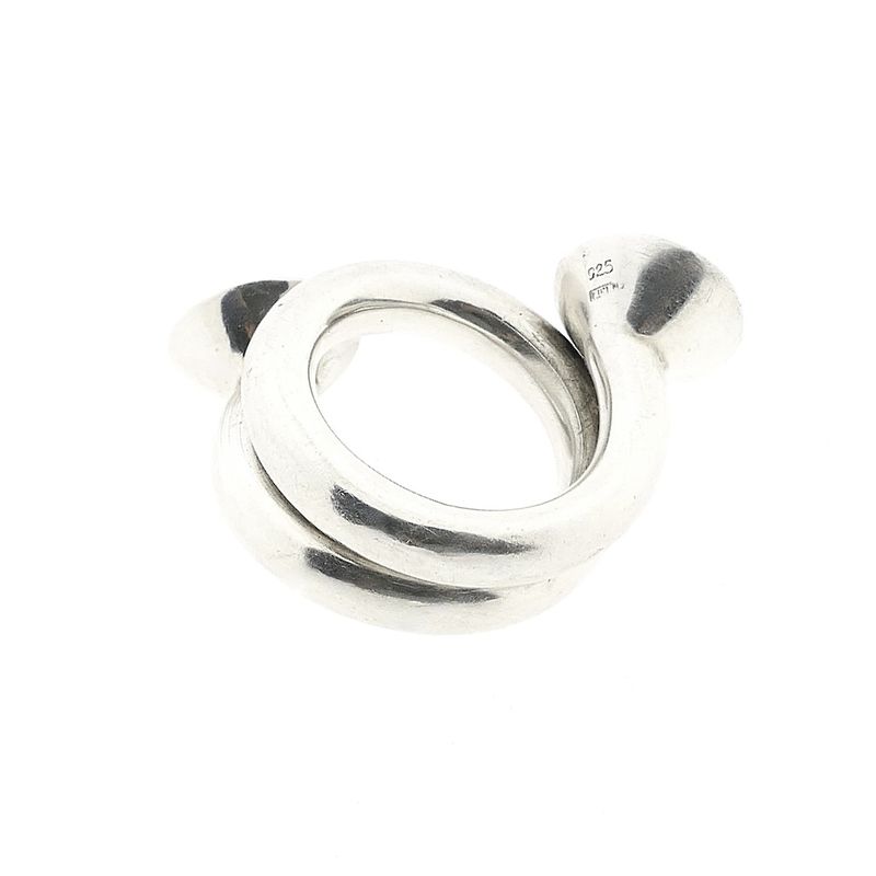 Image 9 of Artistic silver ladies ring with enamel