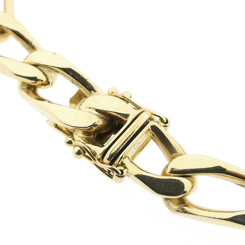 Image 4 of Gold wide gourmet link bracelet