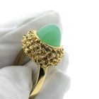 Image 5 of 18 carat gold ring with chrysoprase