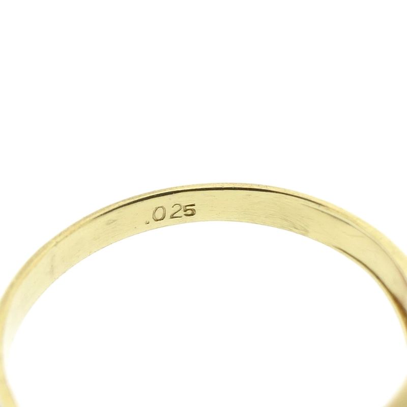 Image 5 of Gold solitaire ring with diamond; 0.025 ct.