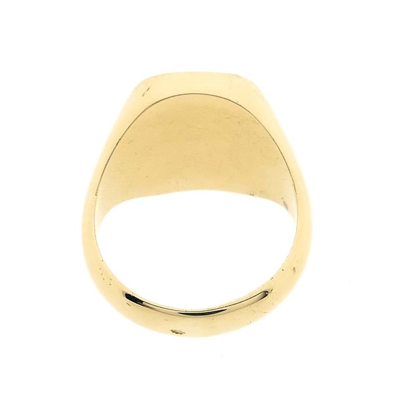Image 6 of Gold men's signet ring with zirconia