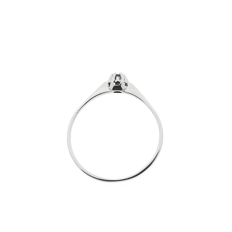 Image 5 of White gold solitaire ring with diamond | 0.05 ct.