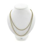 Image 1 of Gold Long Braided Fox Tail Necklace | 87.5 cm