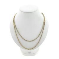 Gold Long Braided Fox Tail Necklace | 87.5 cm