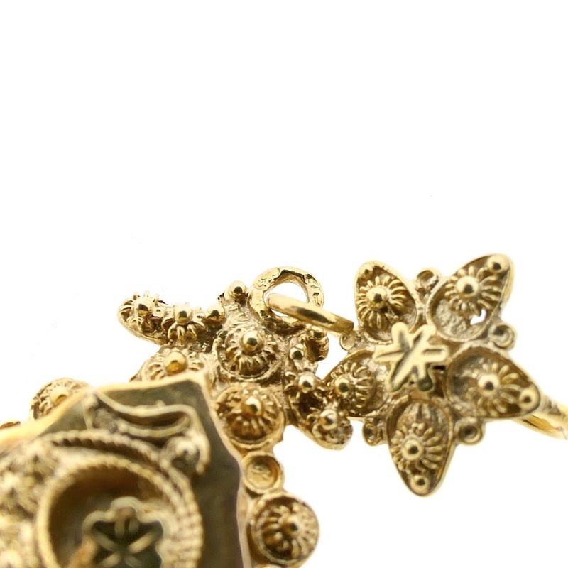 Image 5 of Antique gold pendant of a hat bell