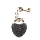 Image 1 of Pandora charm; Silver with gold; Heart with gold key