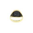 Image 5 of Gold men's signet ring with onyx and zirconia