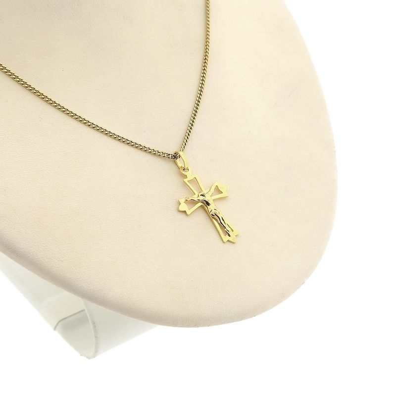 Image 2 of Gold pendant of a cross with corpus