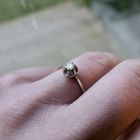 Image 10 of White gold solitaire ring with diamond | 0.15 ct.
