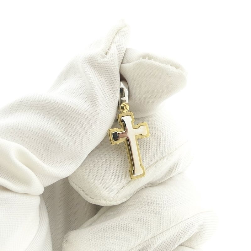 Image 7 of Two-tone gold pendant of a cross