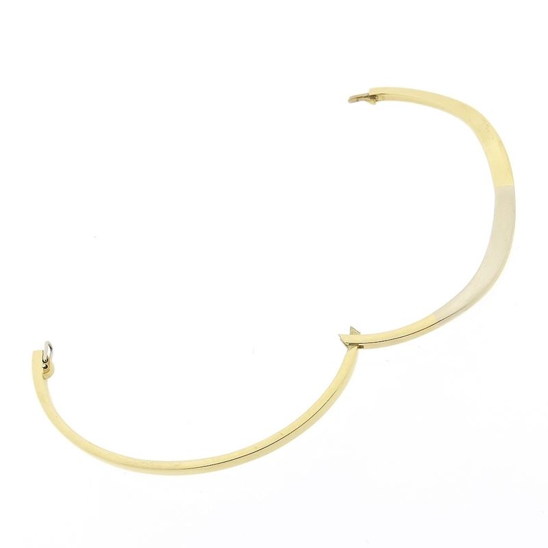Image 5 of Two-tone gold bangle; Size M