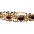 Image 5 of Vintage gold boat bracelet with garnet
