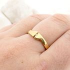 Image 4 of Gold ring with diamond; 0.01 ct.