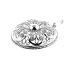 Image 4 of Antique silver floral pendant; filigree technique