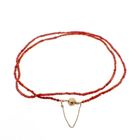Image 5 of Vintage/antique red coral bead necklace with gold clasp | 81 cm