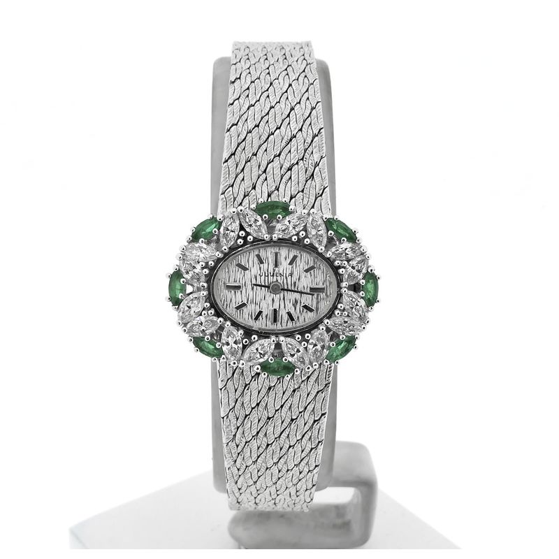 Image 1 of Juvania Geneva 'Cocktail Watch'; 18k white gold women's watch with diamonds and sapphires