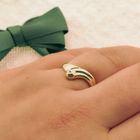 Image 4 of Gold solitaire ring with diamond 0.005 ct.