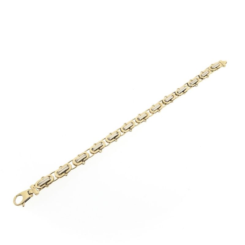 Image 7 of Two-tone gold fantasy link bracelet | 21 cm