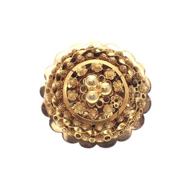 Image 1 of Antique gold brooch; Filigree technique