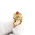 Image 9 of Vintage two-tone gold ring with carnelian