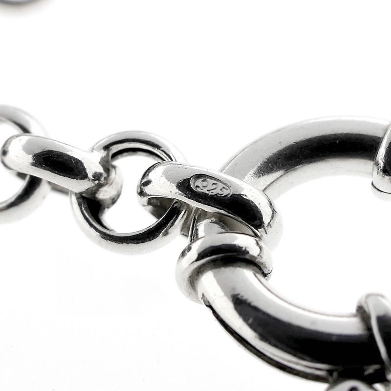 Image 5 of Silver jasseron link bracelet | 19 cm