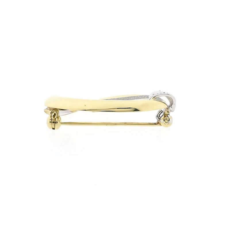 Image 11 of Bicolor Gold Brooch; 14 Karat