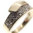 Image 5 of Gold pavé ring with diamond 0.10 ct.