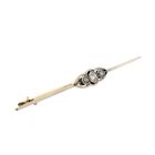 Image 4 of Bicolor Art Deco Brooch with Diamond; 0.26 ct.