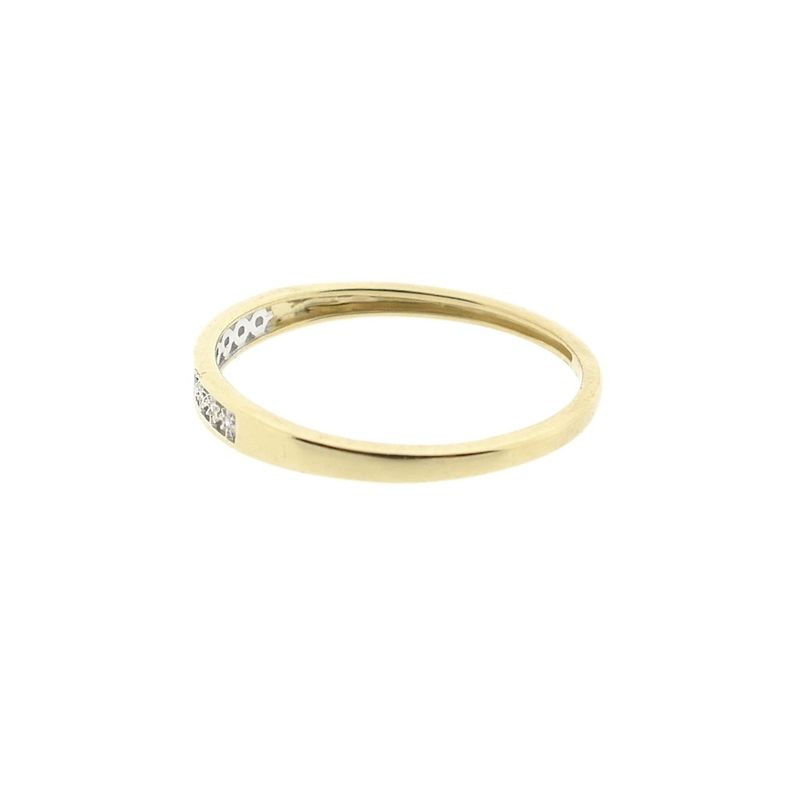 Image 7 of Gold ring with diamonds; 0.045 ct.