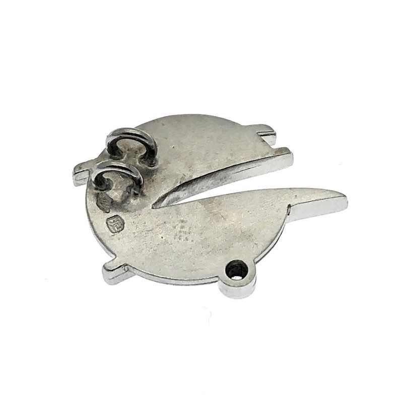 Image 3 of 18 carat white gold pendant with diamond 0.02 ct.