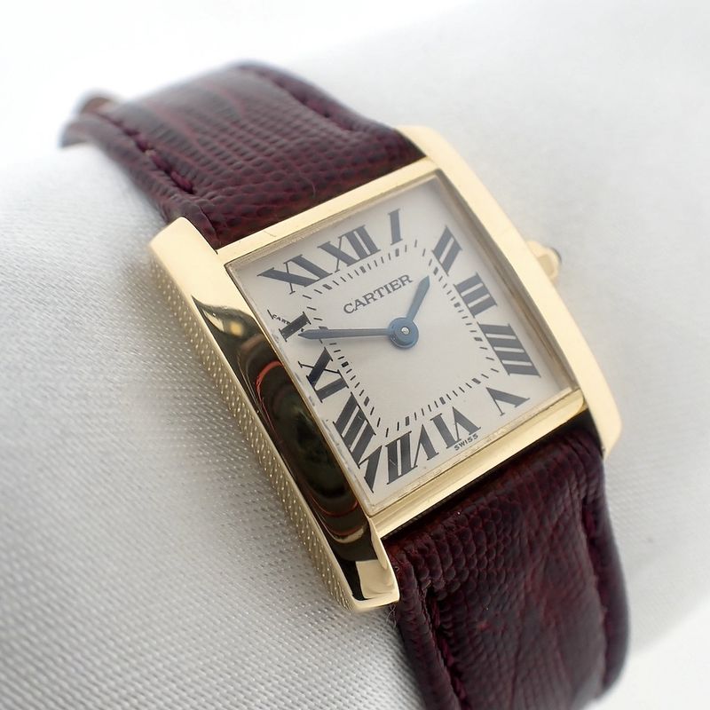 Image 15 of Cartier Tank Française; 18k gold ladies' watch