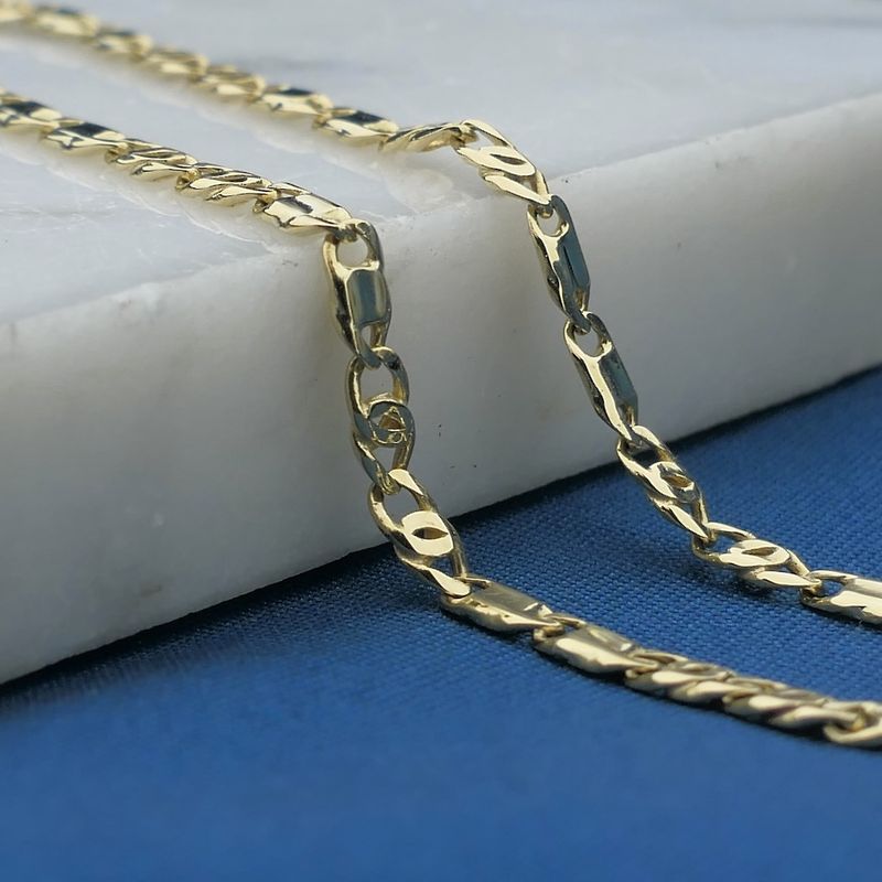 Image 2 of Gold navy link bracelet