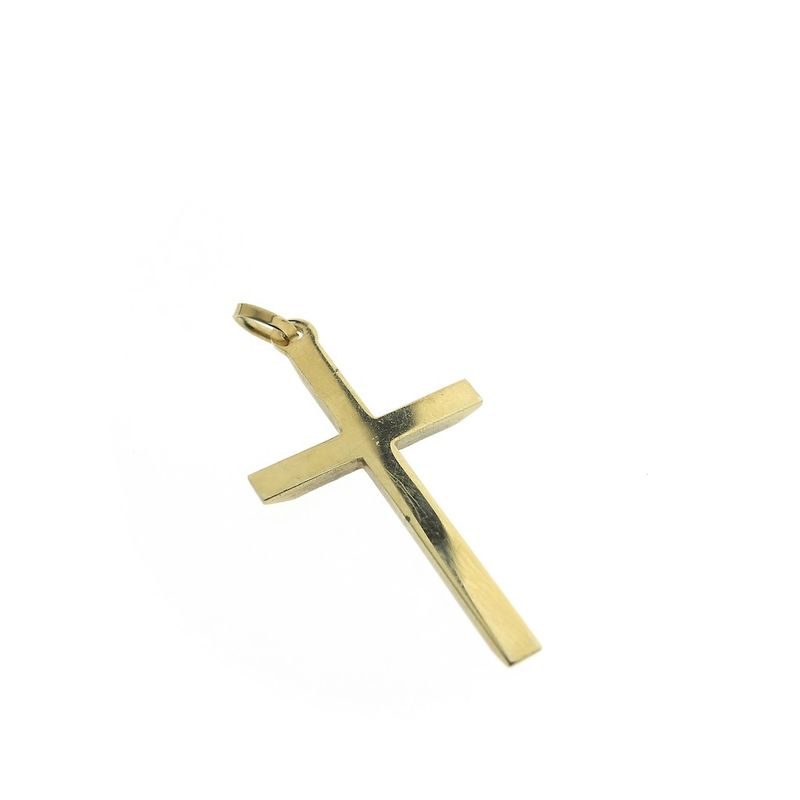 Image 6 of Gold pendant of a cross with facets