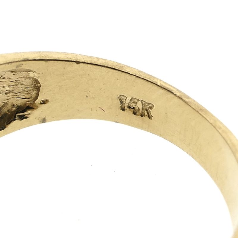 Image 6 of Two-tone gold ring with diamonds; 0.90 ct.