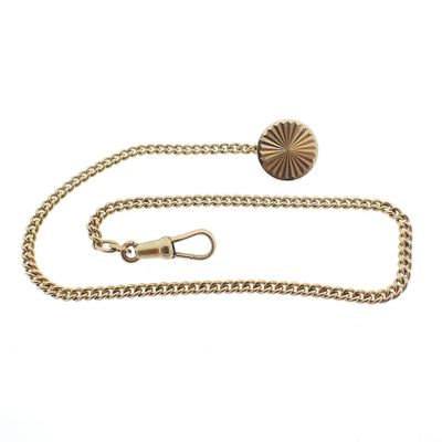 Image 1 of Vintage gold watch chain; Chatelaine (for a pocket watch) | 25 cm